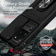 thumbnail image 5 of for Samsung Galaxy S20 Ultra Case with Camera Lens Cover HD Screen Protector, -Grade Drop Tested  Ring Holder Kickstand Protective Phone Case for Samsung Galaxy S20 Ultra 5G (Black), 5 of 9