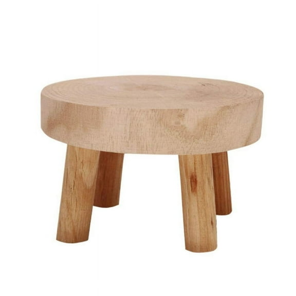 Mini Wooden Stool Display Plant Stand Decorative Wood Plant Stool Bonsai Holder for Indoor Outdoor Home Garden C