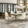 thumbnail image 3 of Michael Amini Malibu Crest Dining Side Chair - Set of 2 - Sahara/Burnished Gold, 3 of 14