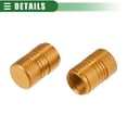 thumbnail image 6 of Unique Bargains 8 Pcs Universal Tire Valve Stem Caps Valve Stem Covers for Car SUV Bike Trucks Aluminum Alloy Gold Tone, 6 of 6