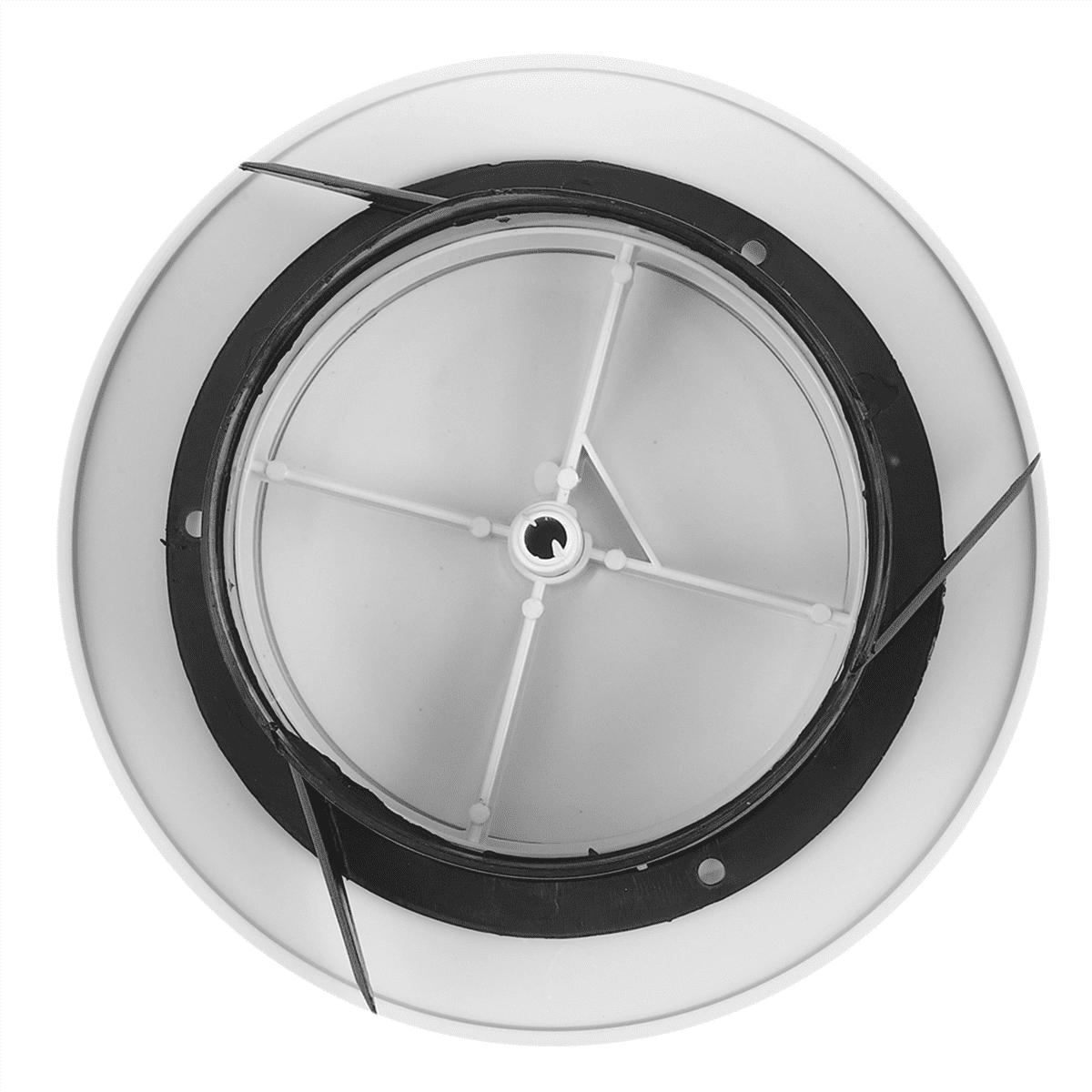8 Pieces ABS Adjustable Round Soffit Exhaust Vent White Inline Duct Fan Outlet Vent 4 Inch