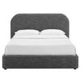 thumbnail image 5 of Keynote Upholstered Fabric Curved Full Platform Bed in Heathered Weave Slate, 5 of 9