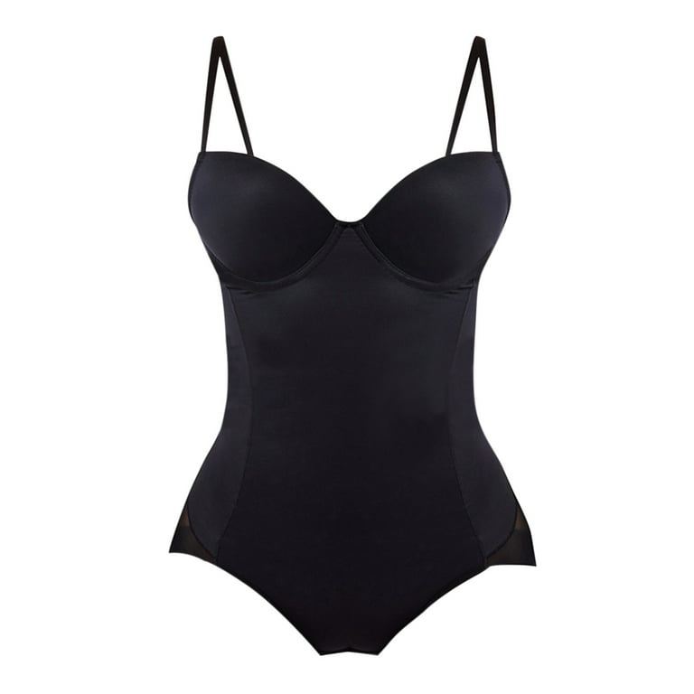 MRULIC body shaper for women Womens Waist Training Bodysuit Double  Abdominal Full Body Shaper Lingerie Breathable Smooth Corset Black + XL 