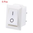 thumbnail image 2 of 5PCS  125V/6A 250V/3A SPST 2Terminal 2Position On/Off Boat Rocker Switch White, 2 of 4