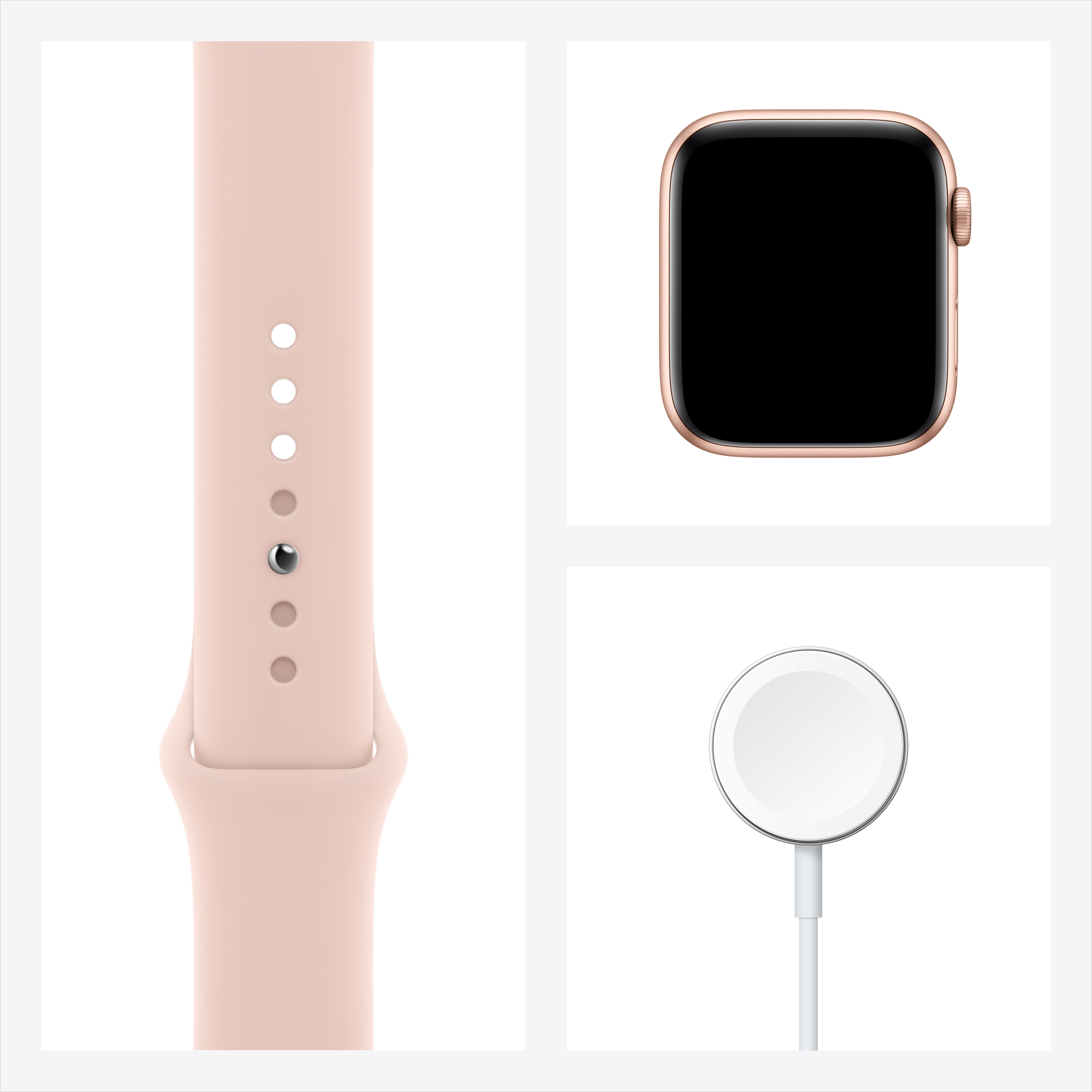 Apple Watch Series 6 GPS, 44mm Gold Aluminum Case with Pink Sand Sport Band - Regular - image 3 of 8