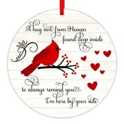 WaaHome  Red Cardinal Christmas Ornaments 3" Christmas in Heaven Ornaments in Memory of Loved One Christmas Tree Hanging Ornament