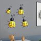thumbnail image 3 of 4Pcs Metal Wall Decor Bumble Bee Figurilla interior y exterior 3D Escultura Adornos para Césped Colgante de Pared Estatua Decoración para El DYNWAVEMX Estatua de abejorro, 3 of 7