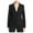 black, variant on Finity Womens Notch Lapel Two Button Blazer Jacket, Black, 2