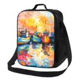 thumbnail image 1 of Fotbe Colorful Fishing Boats Lonchera Bolsa de Almuerzo para Hombres y Mujeres, Lonchera de Gran Capacidad, Bolsa de Almuerzo Reutilizable, Bolsa Térmica Aislante, 1 of 7