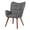 dark grey, variant on Modern Upholstered Chairs for Dining Table, Mid Century Kitchen Chairs with Oak Wood Legs, Farmhouse High Back Dinning Chair for Kitchen, Dining Room, Living Room, Restaurant, Coffee Shop,1 pcs
