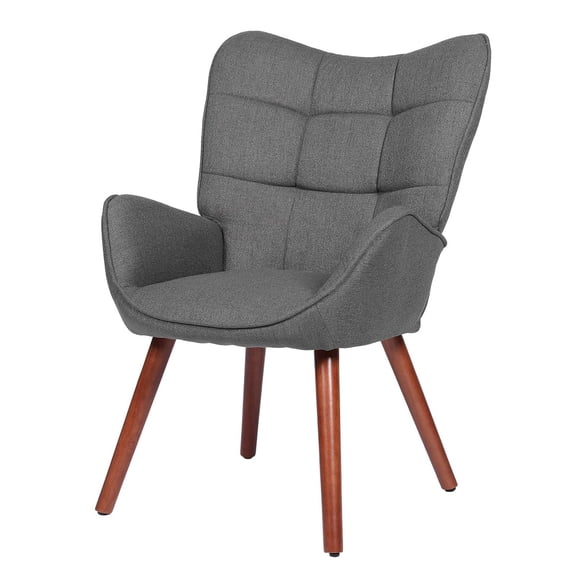 Modern Upholstered Chairs for Dining Table, Mid Century Kitchen Chairs with Oak Wood Legs, Farmhouse High Back Dinning Chair for Kitchen, Dining Room, Living Room, Restaurant, Coffee Shop,1 pcs