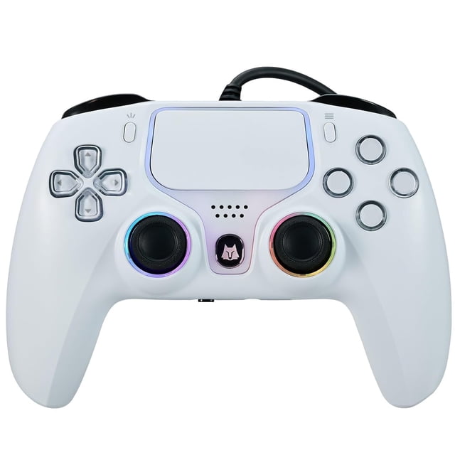 Controlador para Juegos NBCP con Cable PS5 Turbo Doble Vibración Blanco