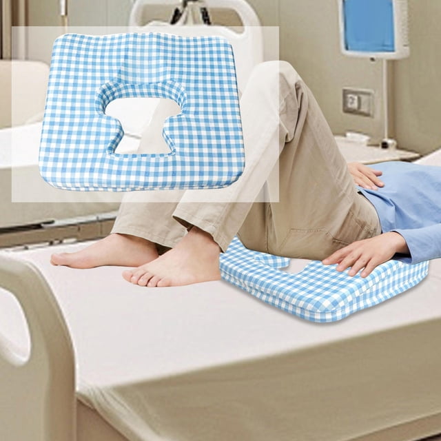 Cojín para escaras, suave y cómodo, ideal para largas sesiones de sentado y para apoyar el trasero de adultos mayores postrados en cama.