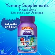 (3 pack) Lil Critters PJ Masks Melatonin Gummy Supplements, Supports Sleep, 60 Gummy Vitamins