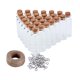 thumbnail image 1 of 30 Mini Tarros de Cristal con Tapones de Corcho Tornillos, Yute de Arpillera de 30 Colgantes de Bricolaje, Manualidad Gloria Botellas de vidrio que desean, 1 of 9