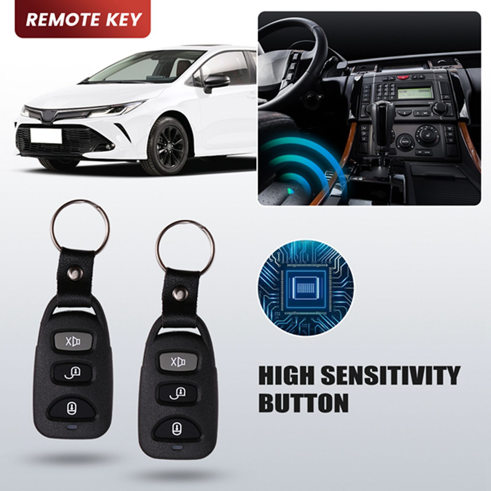 Universal One-Way Car Anti-Theft Device Sound and Light Alarm Remote Car Anti-Theft Alarm Protection System