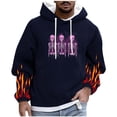 thumbnail image 2 of Sudadera con capucha para hombre, informal, a la moda, con estampado, con cordón, de manga larga, de poliéster, 2 of 5