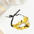 thumbnail image 4 of Unique Bargains 1 Pc Electroplated Half-face Party Mask Gold Tone Plastic, 4 of 5