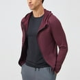 thumbnail image 4 of Kaemgyyd Mens Athletic Jacket for Running Workout Hiking Breathable Full Zip Stretch Hoodies Lightweight Outwear with Pockets, 4 of 5