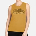 thumbnail image 2 of Skyline Atlanta Georgia Women's Muscle Tank 2X-Large Antique Gold, 2 of 5