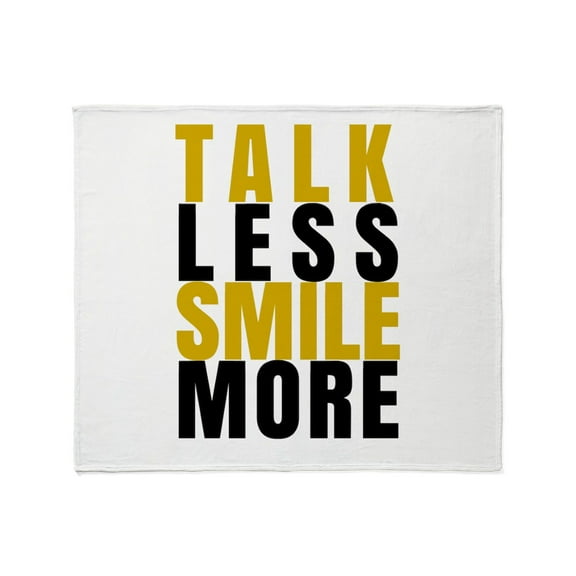 CafePress - Talk Less Smile More Throw Blanket - Soft Fleece Throw Blanket, 50"x60" for All Ages