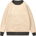 thumbnail image 5 of 2 Pack Men's Sherpa Lined Fleece Crewneck Pullover Sweatshirts, Loose Fit Casual Outdoor Long Sleeve Outerwear Tops, 5 of 7