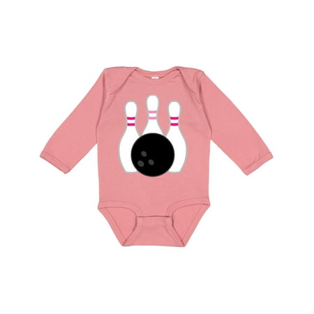 

Inktastic Bowling Pins (pink) Gift Baby Girl Long Sleeve Bodysuit