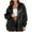 Black, variant on BiZtdJrK Faux Leather Jackets for Women Lapel Collar Long Sleeve Biker Jacket Full Zip Fashion Street Motorcycle Outerwear Khaki L