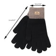 thumbnail image 4 of JFGHDG Winter Gloves Plush Lined Gloves for Warm Styling Solid Color Knit Gloves for Typing Soft Gloves for Daily Wear Cable Knit Gloves for Household Work Black One Size, 4 of 5