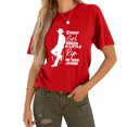 thumbnail image 2 of WREESH Women's Cowboy Graphic Tee Fashion Casual Pullover with Crew Neck Short Sleeve Red, 2 of 5