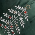 thumbnail image 6 of Embroidered Christmas Tree Pillowcase Cover, Holiday Decorative Pillow Cover, Super Soft and Comfortable Invisible Zipper Easy to Change Suitable for Sofa Bed Living Room, Red Green White Polyester, 6 of 7