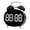 Black, variant on Twin Bell Alarm Clock, Cute Oval Digital Alarm Clock, Bedside Loud Alarm Clocks for Heavy Sleepers Adults, Silent Desk Clock Battery Operated, Small Table Clock for Bedroom Living Room