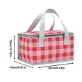 thumbnail image 3 of Bolsa Picnic Camping Almuerzo Cremalleras Dobles Enfriador Suave para Acampar Rojo, 3 of 4