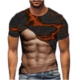 thumbnail image 2 of Styesk T-Shirts pour Homme Mode pour Hommes Impression Florale Mode Entraînement Physique Col Rond Manches Courtes T-Shirt, 2 of 5