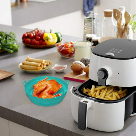 

Ovzne AirFryer Silicone Pot Replacement Of Parchment Paper Liners No More Cleaning Basket After Using The AirFryer - Food Safe AirFryers Oven Accessories Clearance
