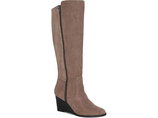 tall suede wedge boots