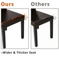 thumbnail image 5 of Alden Design Leather Padded Parson Dining Chairs with Solid Wood Legs, Set of 4, Brown, 5 of 15