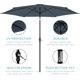 thumbnail image 5 of XXiaoqing 10ft Outdoor Table Compatible Steel Polyester Market Patio Umbrella w/Crank and Easy Push Button Tilt, 5 of 9