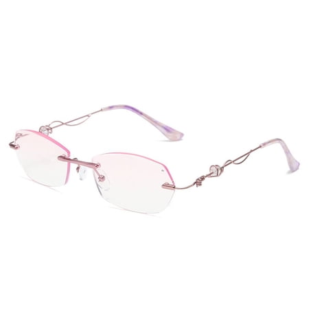 Fashion Frame Classic Vintage Reading Glasses Anti-Blue Light Ultra Light Glasses Eye Protection PURPLE STRENGTH 300