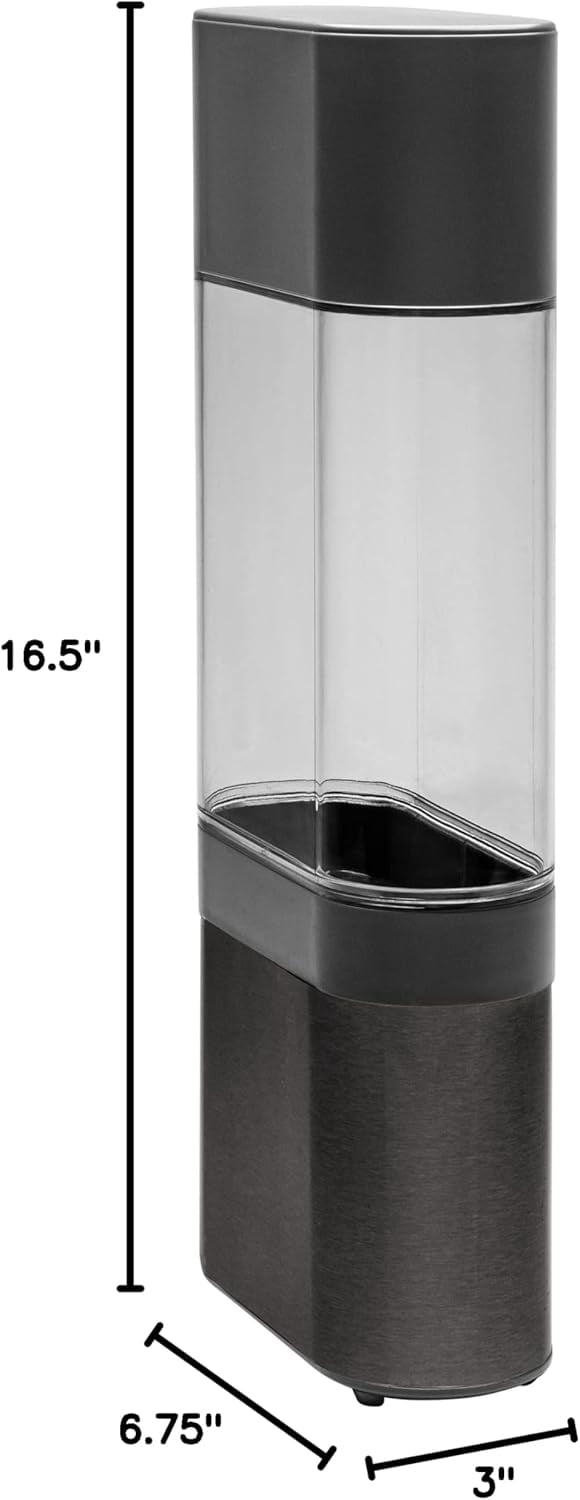 P4AAKAS Opal 2.0 Nugget Ice Maker Side  - Black Stainless Steel Accessory for Enhanced Ice Production