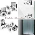 thumbnail image 2 of 4 Pcs Roues de Porte de Douche 23mm Rouleaux de Porte de Douche Roue en Alliage de Zinc Robuste pour Glissement Plat, 2 of 4