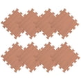 thumbnail image 1 of IFANLANDOR 12PCS Brown Interlocking Floor Mats Non Slip for Yoga Sessions, 1 of 8