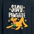 thumbnail image 3 of Disney Classics - Cats & Dogs - Stay Pawsitive - Men's Long Sleeve T-Shirt, 3 of 5