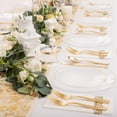 thumbnail image 5 of 350PCS Clear and Gold Plastic Plates - Gold Disposable Dinnerware Sets - Gold Plastic Silverware - 100Plates, 150Plastic Cutlery, 50 Cups and 50 Napkins for Wedding & Party & Thanksgiving, 5 of 9