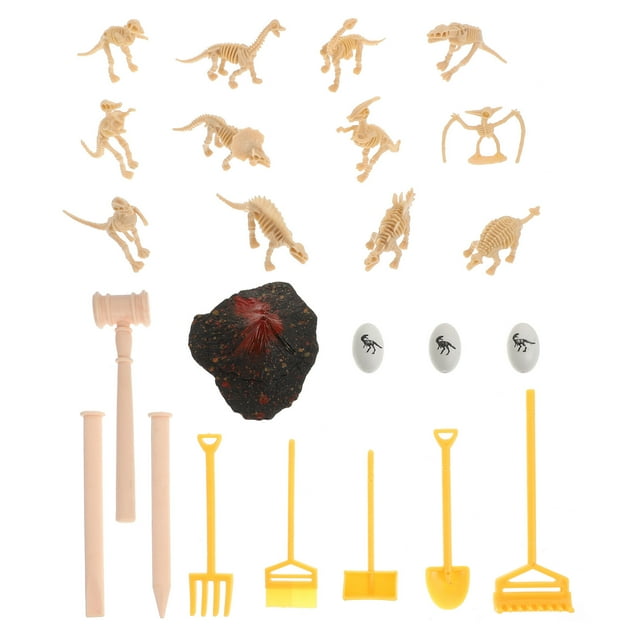 MasteelfCA 24Pcs Dinosaurs Skeletons Models Children's Archaeological Toys Teaching Models