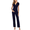 Navy Blue, variant on Modal Soft Maternity Pajama Set Short Sleeve Crossover Nursing Top Adjustable Waist Pants Sleepwear for Pregnancy Postpartum