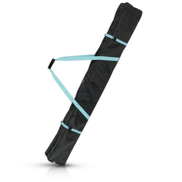 Navaris Ski Bag for Men and Women - Ski Bag for 1 Pair of Skis and Poles with Zipper, 2 Straps with Buckles and Carrying Handle - 2 Different Sizes