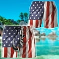 thumbnail image 6 of Costume Cosplay Pattern 3D Fishing Hooked American Flag Custom Beach Shorts Swim Trunk, 6 of 7