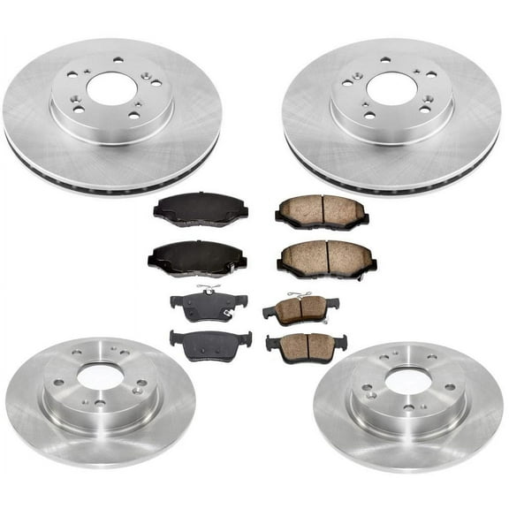Front Rear Disc Brake Rotors Brake Pads for Honda EX Civic 1.5L 2016-2019