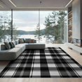 thumbnail image 2 of ODIKA 8'x10' Washable Area Rug Durable, Non-Slip Large Checkered Bold Border Doormat Layering Front Under Plaid Refined for Living Room, Sectional, Family, 2 of 7